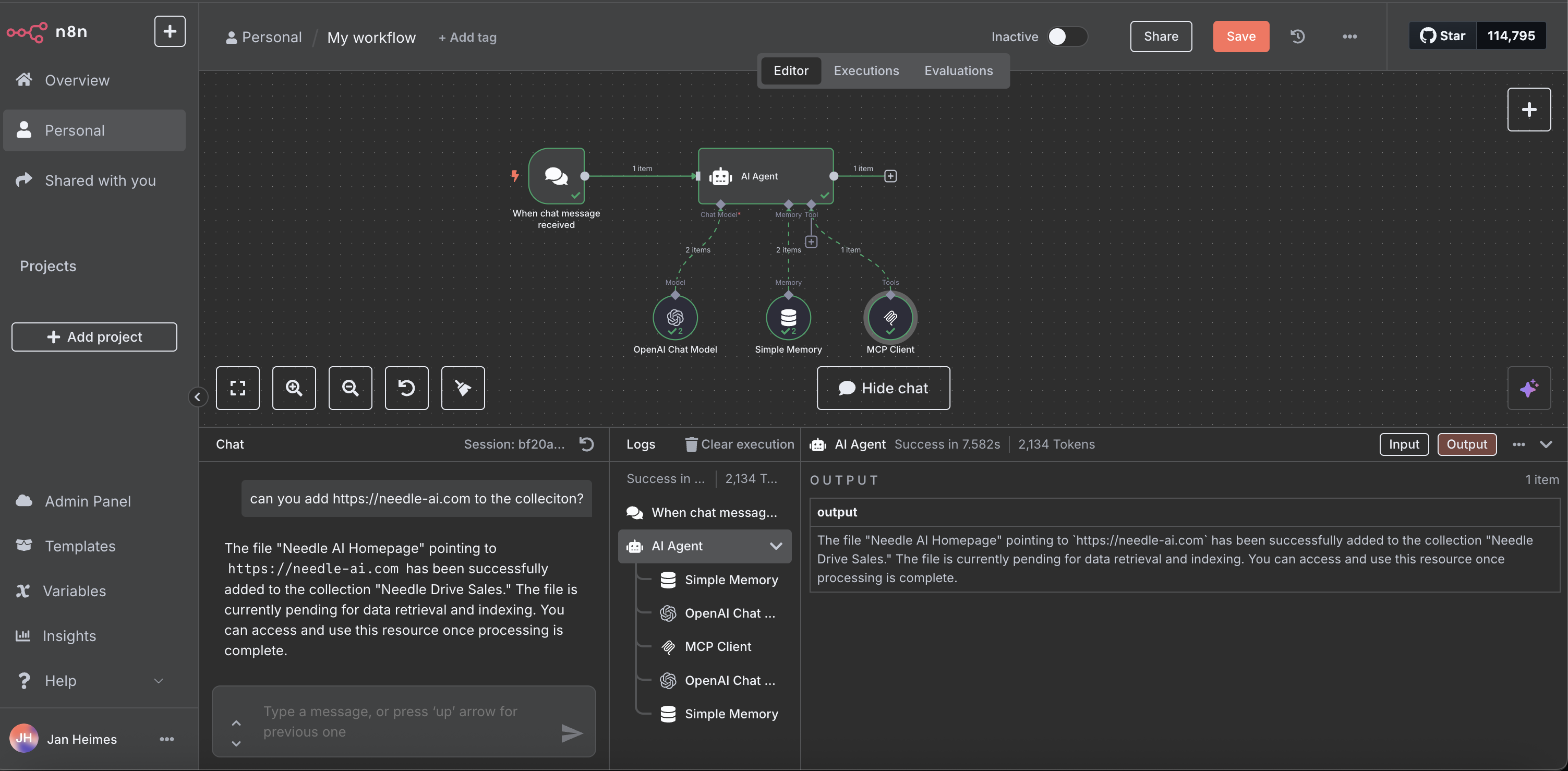 n8n Workflow Adding File via URL