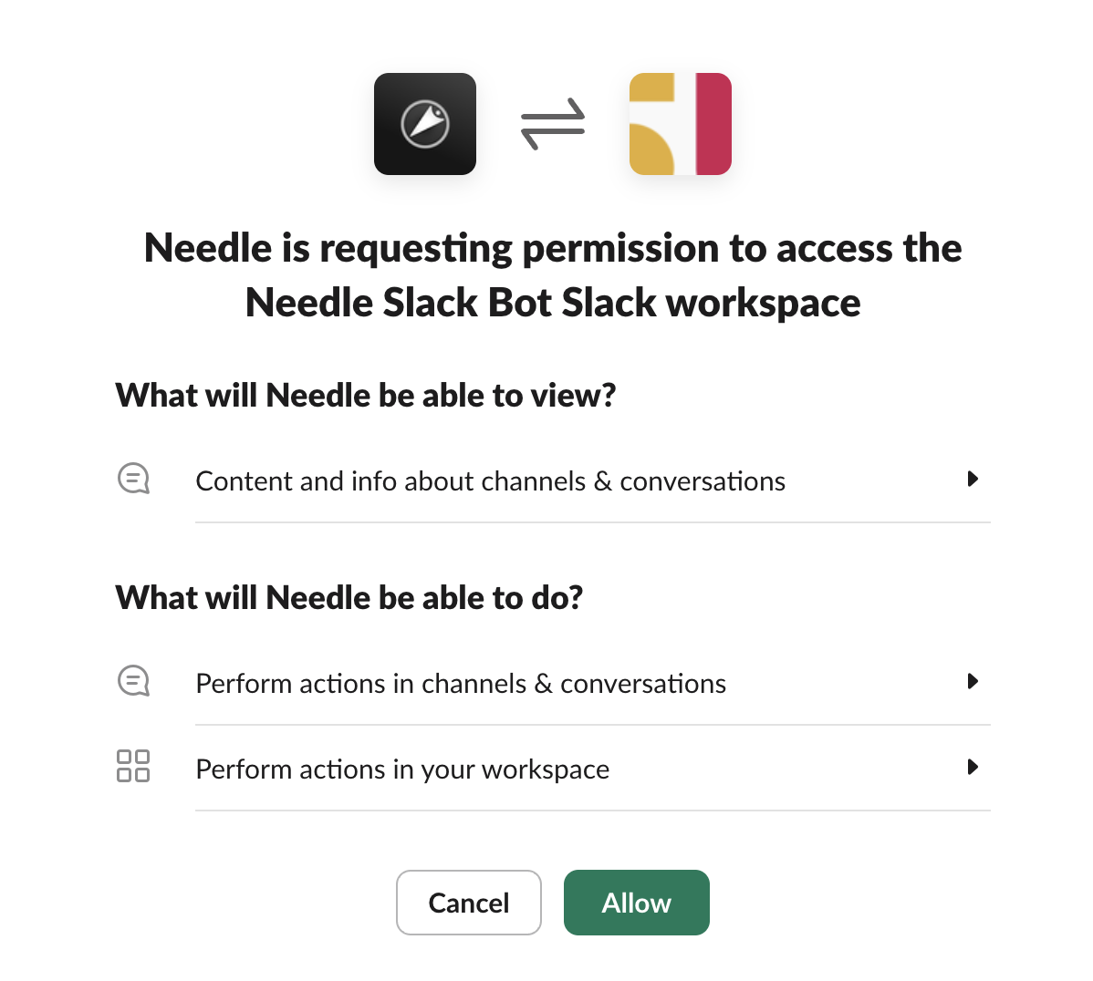 Slack authorization