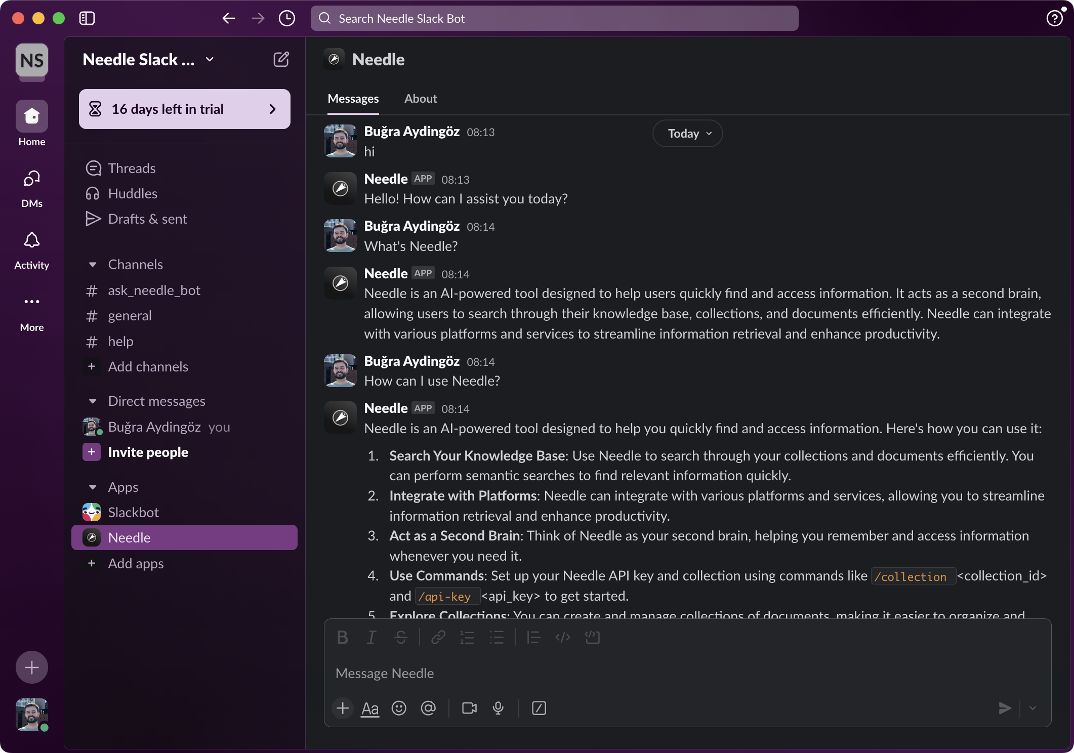 Slack authorization